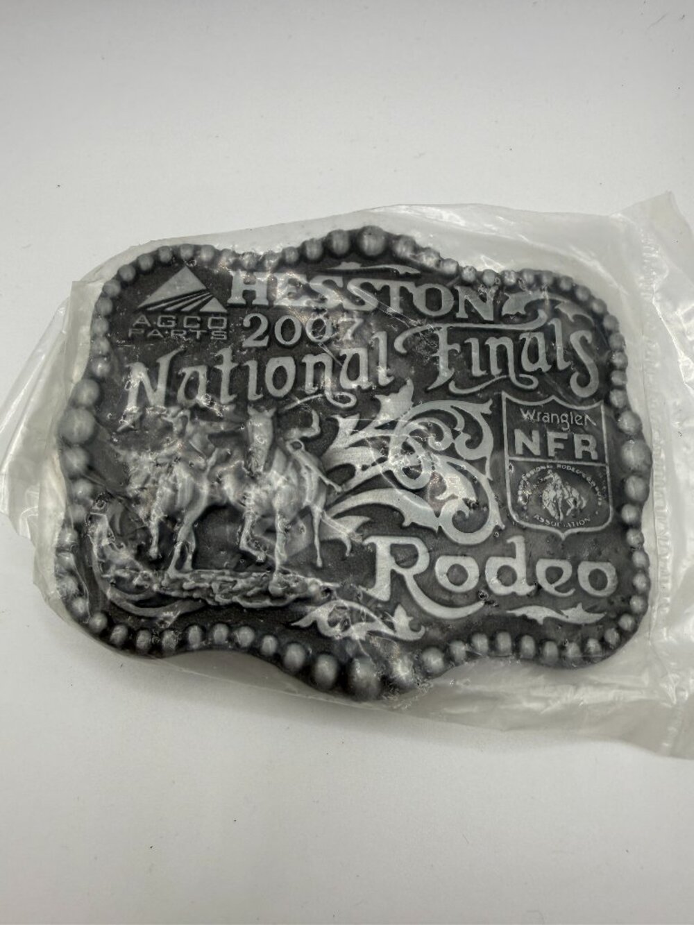 Vintage 2007 Hesston National Finals Rodeo Belt Buckle